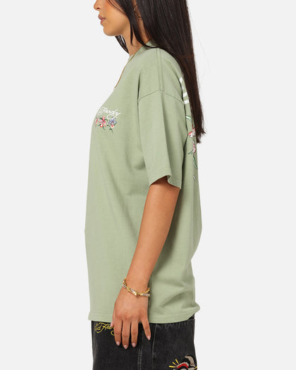 Ed Hardy Flowers T-Shirt Sage