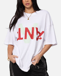 The Anti Order Echo Spray Drop Shoulder T-Shirt White