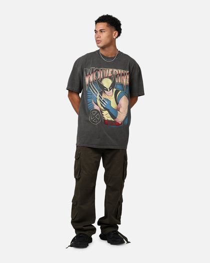 73Studio Marvel X-Men Wolverine Heavyweight T-Shirt Black Wash