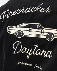 The New Establishment X Nascar Firecracker 60's Cord Racer Jacket Black