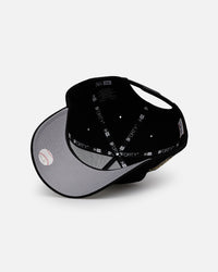New Era Atlanta Braves 'Raised Metallic Chainstitch' 9FORTY A-Frame Snapback Black