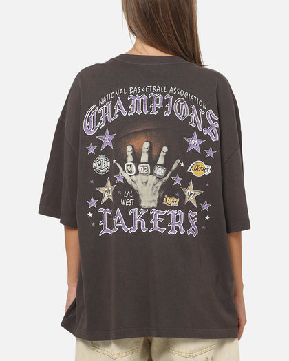 Mitchell & Ness Los Angeles Lakers Blackletter Champs Box T-Shirt Slate