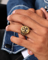 NXS Heirloom Cross Ring Gold