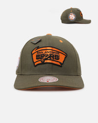 Mitchell & Ness San Antonio Spurs 'Harmony of Hues' Pro Crown Snapback Olive/Orange
