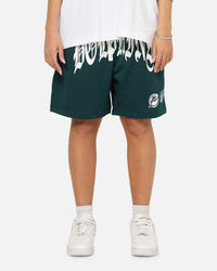 Mitchell & Ness Miami Dolphins Stars & Text Mesh Shorts Deep Sea Teal