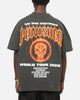 73Studio Marvel Punisher Flames Heavy T-Shirt Black Wash