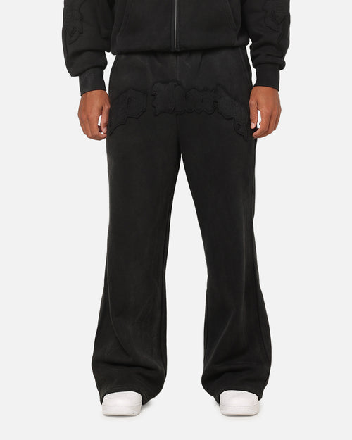 Ed Hardy Fray Track Pants Black