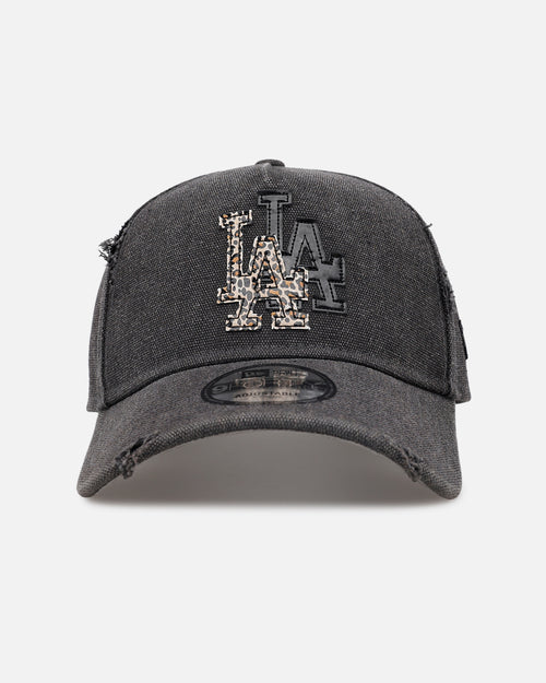 New Era Los Angeles Dodgers 'Patent Leather' 9FORTY A-Frame Strapback Washed Black
