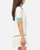 Adidas Women's Originals Knit Polo T-Shirt Chalk White