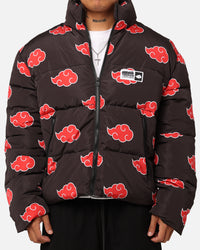 73Studio X Naruto Akatsuki Puffer Jacket Black