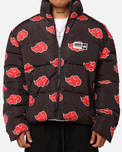 73Studio X Naruto Akatsuki Puffer Jacket Black
