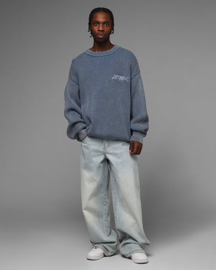 Loiter Star Born Knit Sweater Blue