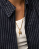 Guess Mainline Rebel Knight 26" 4G Coin And Dagger Necklace Gold