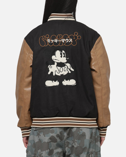 Carre x Disney M&F Varsity Jacket Washed Black