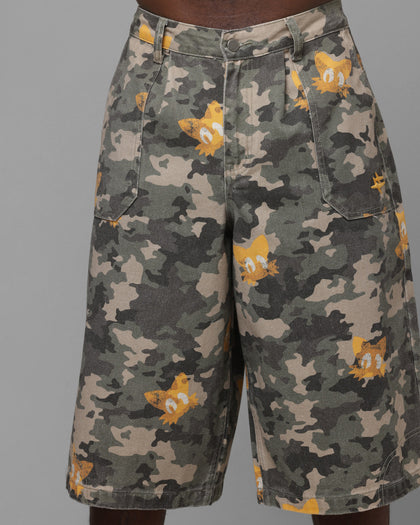 Loiter x Sonic Tails Shorts Camo