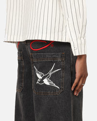 Ed Hardy Wide Leg Jeans Black