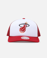 Mitchell & Ness Miami Heat Team Foam Trucker Snapback Red/White