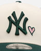 New Era New York Yankees 'Pink Satin Hearts Green' 9FORTY A-Frame Snapback Chrome/Dark Green