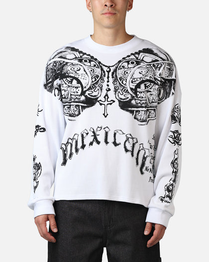 73Studio X WWE 'Hispanic Heritage Month' Rey Mysterio Thermal Long Sleeve T-Shirt White