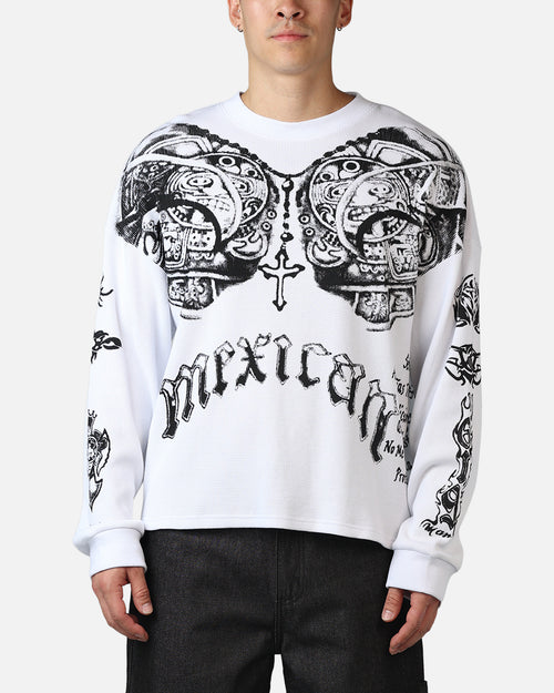 73Studio X WWE 'Hispanic Heritage Month' Rey Mysterio Thermal Long Sleeve T-Shirt White