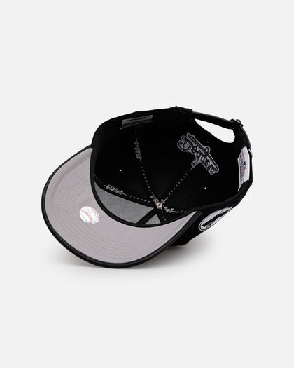 Pro Standard Los Angeles Dodgers 'Black Chenille' Pro Pinch Strapback Black