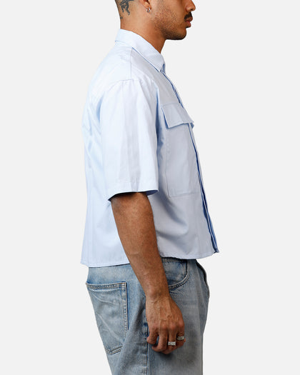 MNML Cropped Short Sleeve Shirt Light Blue