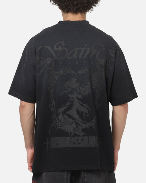 Saint Morta Spirits Boxy T-Shirt Washed Black