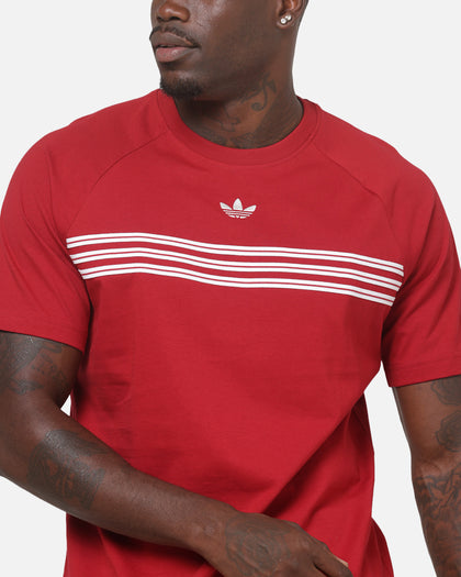 Adidas Chest Stripes 98 T-Shirt Red