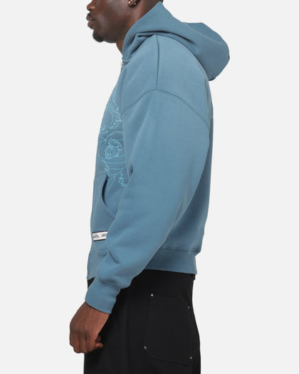73Studio x Avatar: The Last Airbender Appa And Momo Zip Hoodie Washed Blue