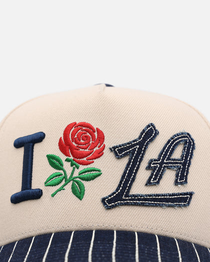 Mitchell & Ness Los Angeles Clippers 'Visor Stripes' Pro Pinch Snapback Natural