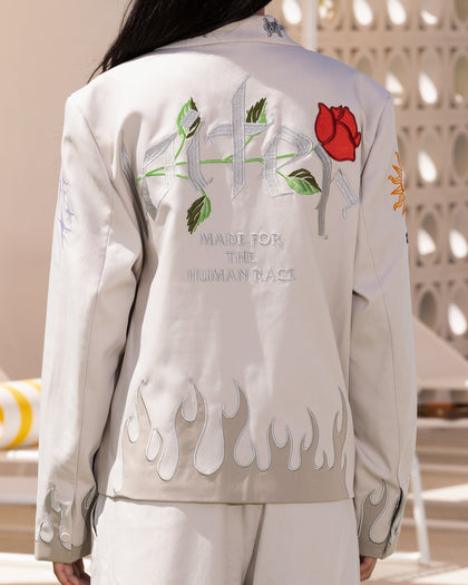 Loiter Western Blazer Jacket Off White