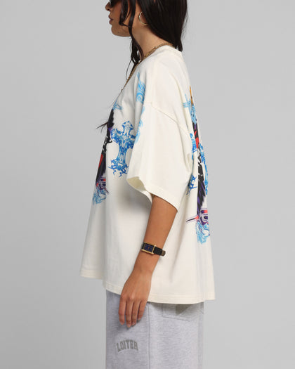 Loiter Hearts T-Shirt Off White