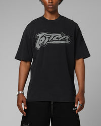 Loiter Jet Stream T-Shirt Black Acidwash