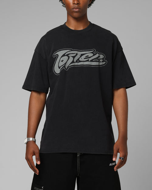 Loiter Jet Stream T-Shirt Black Acidwash