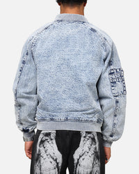 Saint Morta Flight Denim Jacket Blue Stonewash