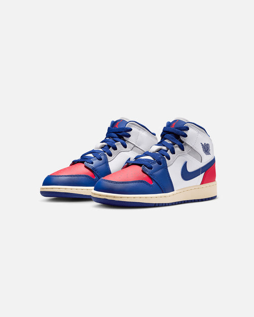 Jordan Kids' Air Jordan 1 Mid (GS) White/Royal
