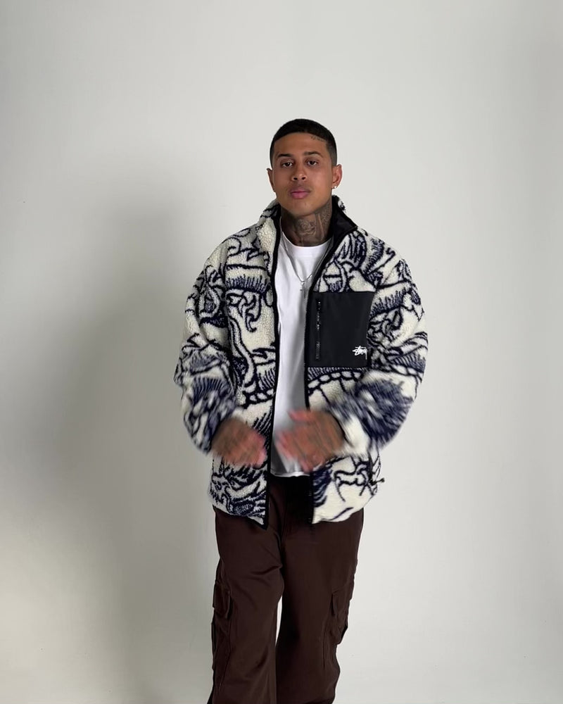 STUSSY 07AW LEO DRAGON Souvenir Jacket Stussy × Vintage