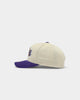 Mitchell & Ness Los Angeles Lakers Pro Crown Snapback Off White/Purple