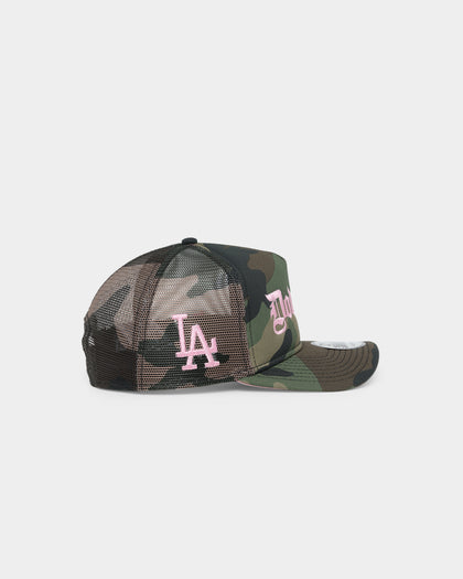 New Era Los Angeles Dodgers "Camo Twist" 9FORTY A-Frame Trucker Snapback Camo Pink