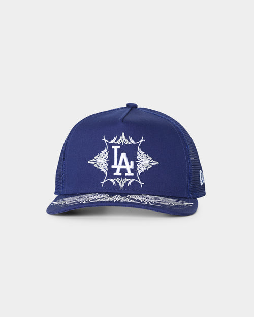 New Era Los Angeles Dodgers 'Flare Designs' 9FORTY A-Frame Trucker Snapback Original Team Colours