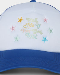 Goat Crew Call Me If You Get Lost Trucker Cap White/Royal Blue