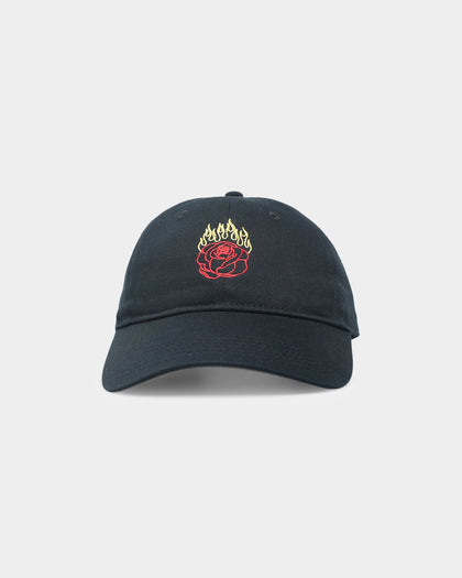 Rats Get Fat Rats Flame Rose Strapback Black