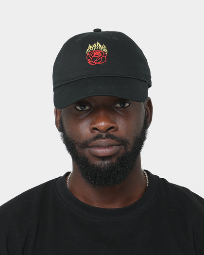 Rats Get Fat Rats Flame Rose Strapback Black