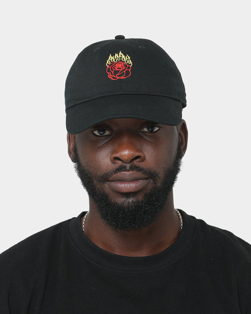 Rats Get Fat Rats Flame Rose Strapback Black