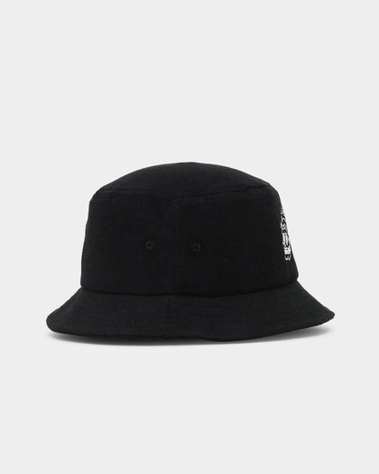 Rats Get Fat Flame Skull Bucket Hat Black
