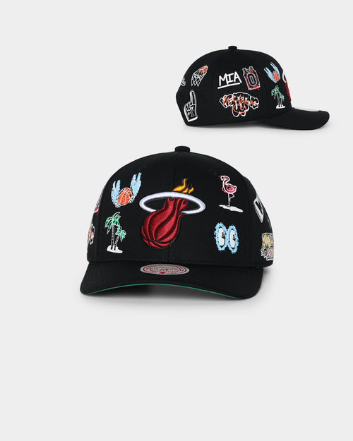 Mitchell & Ness Miami Heat 'Hand Drawn Doodle' Pro Crown Snapback Black