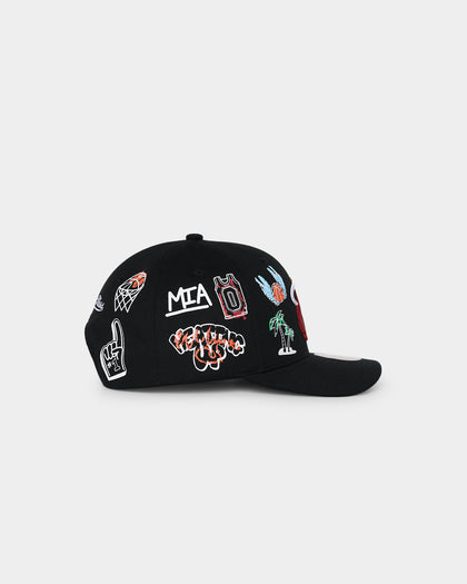 Mitchell & Ness Miami Heat 'Hand Drawn Doodle' Pro Crown Snapback Black