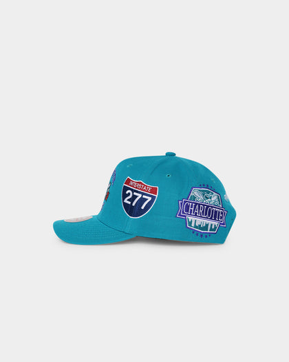 Mitchell & Ness Charlotte Hornets 'Highway' Pro Crown Snapback Dark Teal