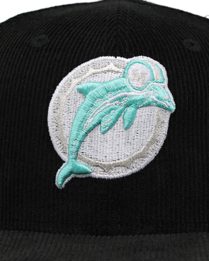 New Era Miami Dolphins 'Black Cord Blue Tint' 59FIFTY Fitted Black