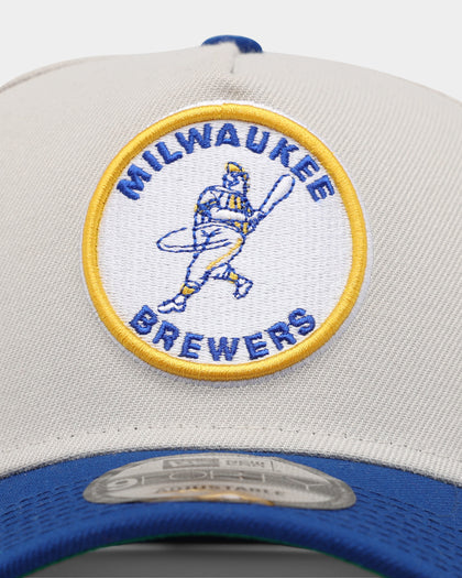 New Era Milwaukee Brewers 'Batter Up' 9FORTY A-Frame Snapback Stone